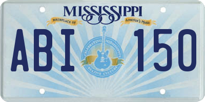 MS license plate ABI150