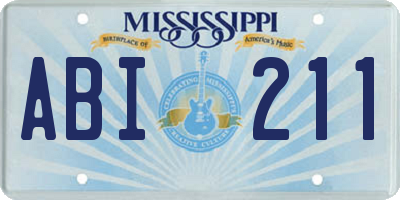 MS license plate ABI211