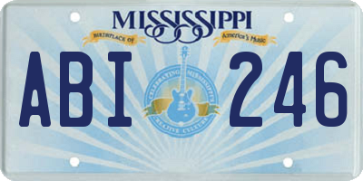 MS license plate ABI246