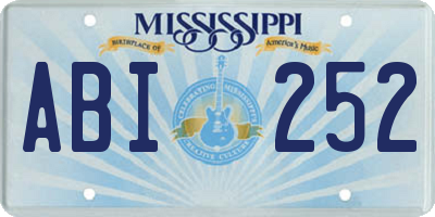 MS license plate ABI252
