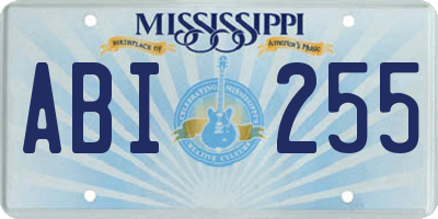 MS license plate ABI255