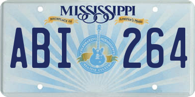 MS license plate ABI264
