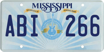 MS license plate ABI266