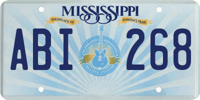 MS license plate ABI268
