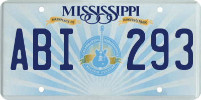 MS license plate ABI293