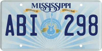 MS license plate ABI298