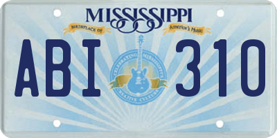MS license plate ABI310