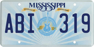 MS license plate ABI319