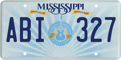 MS license plate ABI327