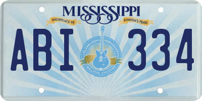 MS license plate ABI334