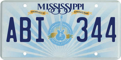 MS license plate ABI344