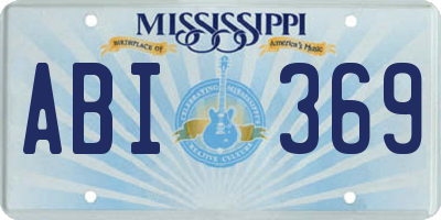 MS license plate ABI369
