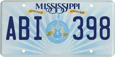MS license plate ABI398