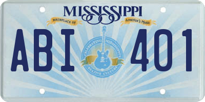 MS license plate ABI401