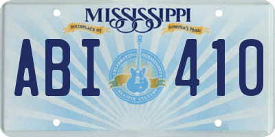 MS license plate ABI410