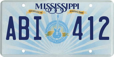 MS license plate ABI412