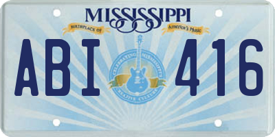MS license plate ABI416