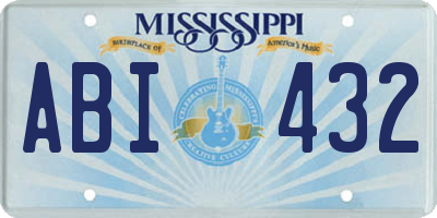 MS license plate ABI432