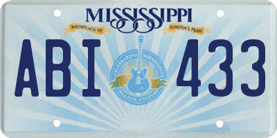 MS license plate ABI433