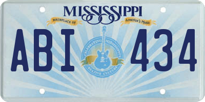 MS license plate ABI434