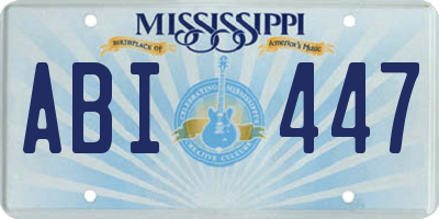MS license plate ABI447
