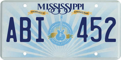 MS license plate ABI452