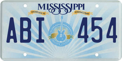 MS license plate ABI454