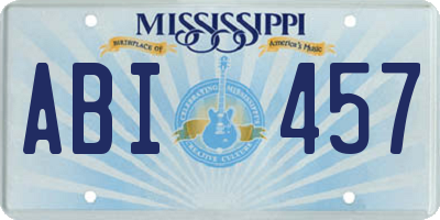 MS license plate ABI457