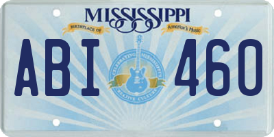 MS license plate ABI460