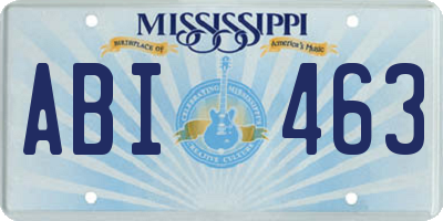 MS license plate ABI463