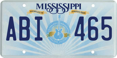 MS license plate ABI465