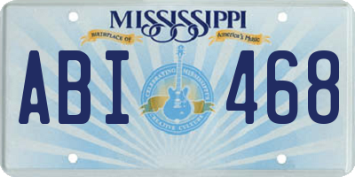 MS license plate ABI468