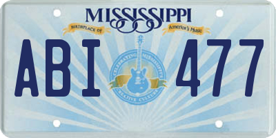 MS license plate ABI477