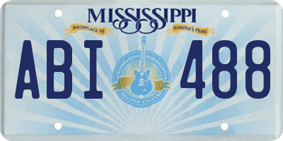 MS license plate ABI488