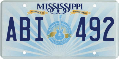 MS license plate ABI492