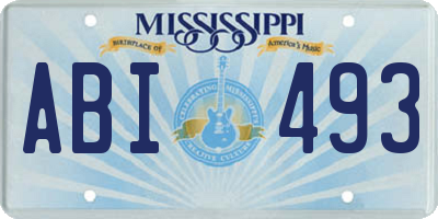 MS license plate ABI493