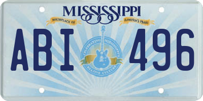 MS license plate ABI496
