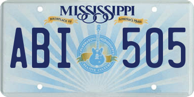 MS license plate ABI505