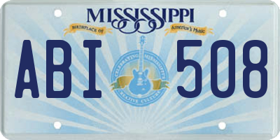 MS license plate ABI508
