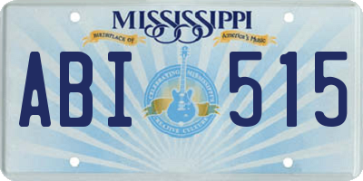 MS license plate ABI515