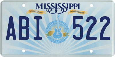 MS license plate ABI522