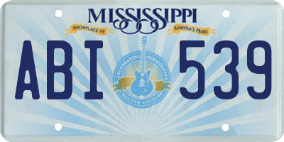 MS license plate ABI539