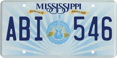 MS license plate ABI546