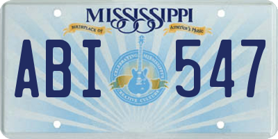 MS license plate ABI547