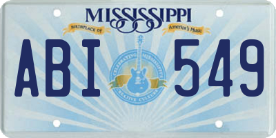MS license plate ABI549