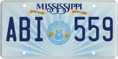 MS license plate ABI559