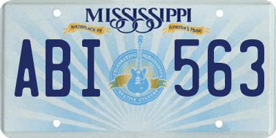 MS license plate ABI563