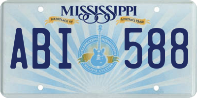 MS license plate ABI588
