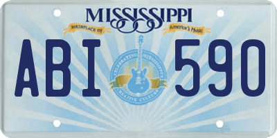 MS license plate ABI590