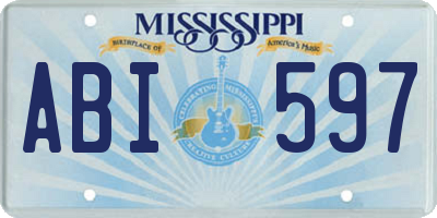 MS license plate ABI597